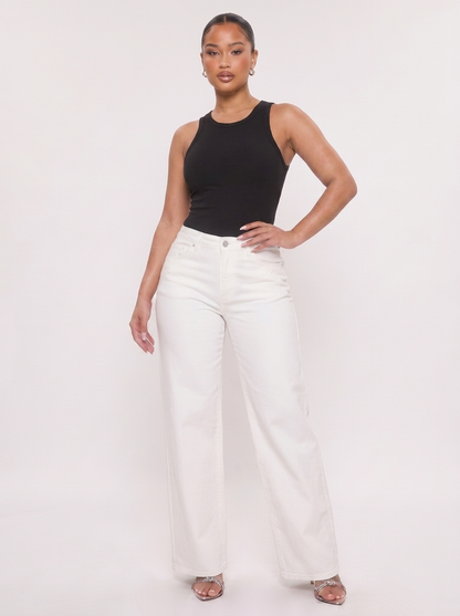 Novalia™ BBL Baggy Jeans - High Stretch Tummy Control Wide Leg Denim