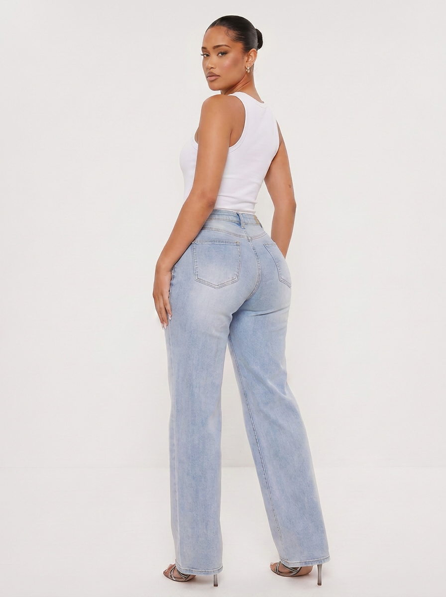 Novalia™ BBL Baggy Jeans - High Stretch Tummy Control Wide Leg Denim