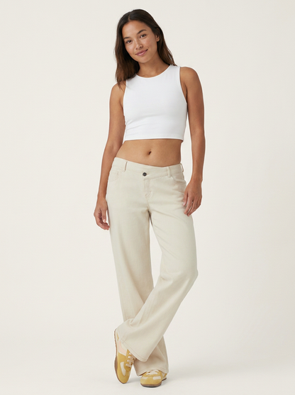 Novalia™ Low Rise Asymmetric Wide Leg Jeans